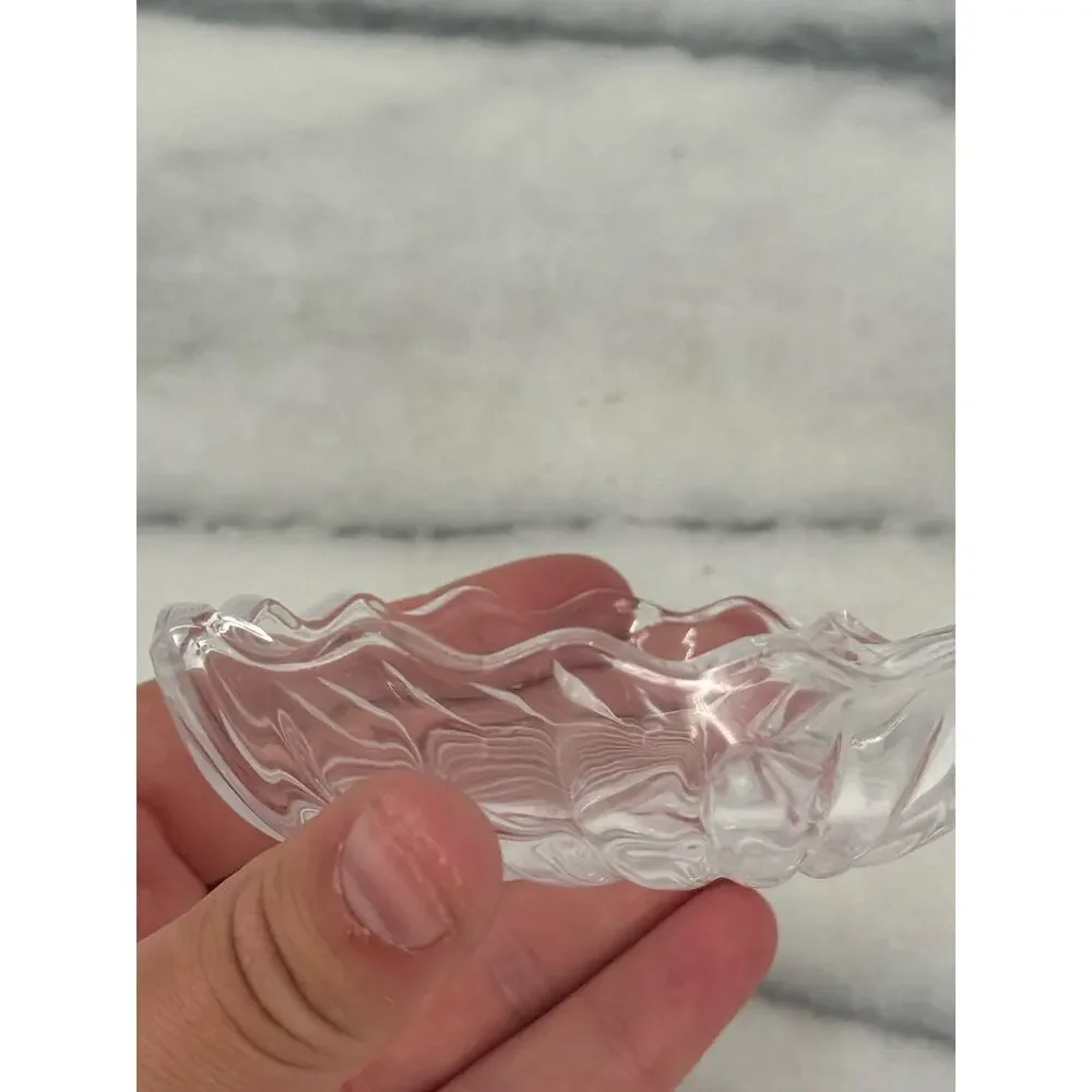 Vintage Crystal glass trinket dish